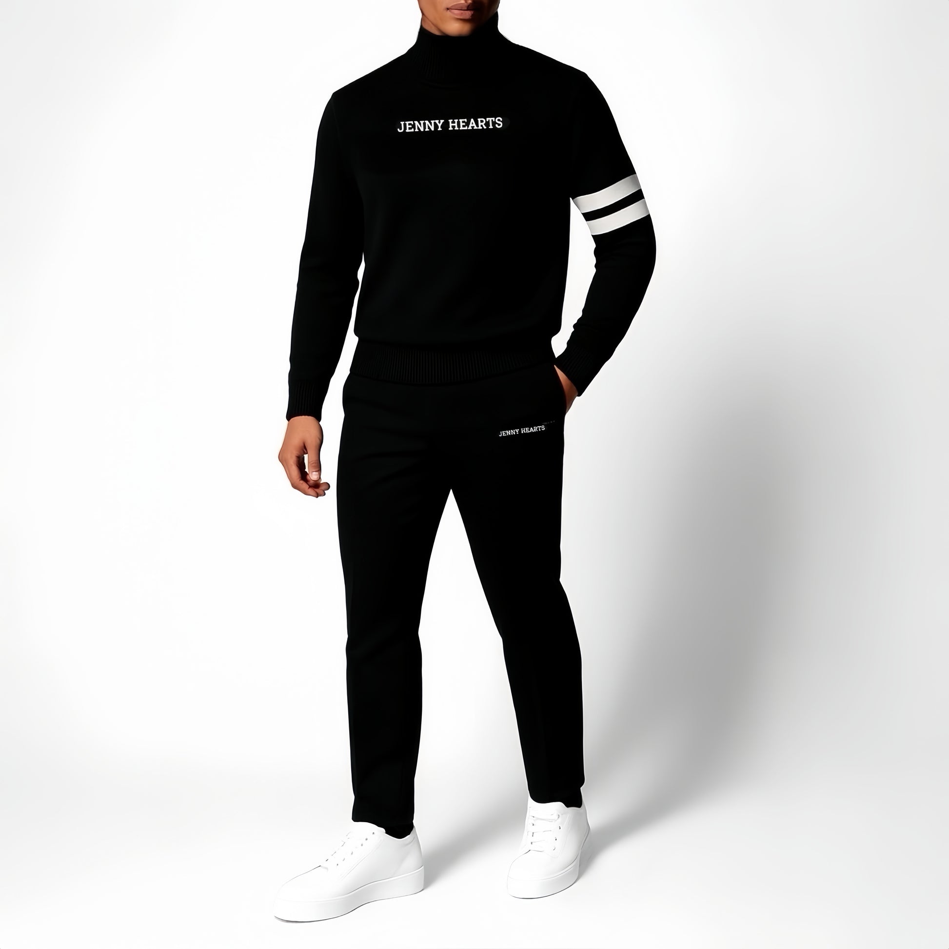 ＼11月22日予約開始／High-Gauge Mock Sweater ゴルフウェア メンズ セーター ブラック 秋冬 保温 防寒 ハイゲージ 仕様 上品 エレガント JH25-SW010