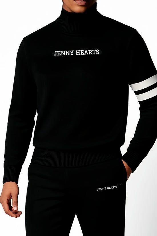 ＼11月22日予約開始／High-Gauge Mock Sweater ゴルフウェア メンズ セーター ブラック 秋冬 保温 防寒 ハイゲージ 仕様 上品 エレガント JH25-SW010