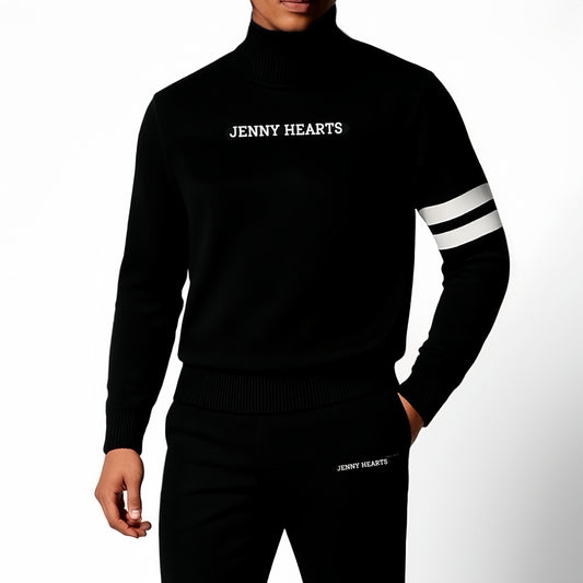 ＼11月22日予約開始／High-Gauge Mock Sweater ゴルフウェア メンズ セーター ブラック 秋冬 保温 防寒 ハイゲージ 仕様 上品 エレガント JH25-SW010