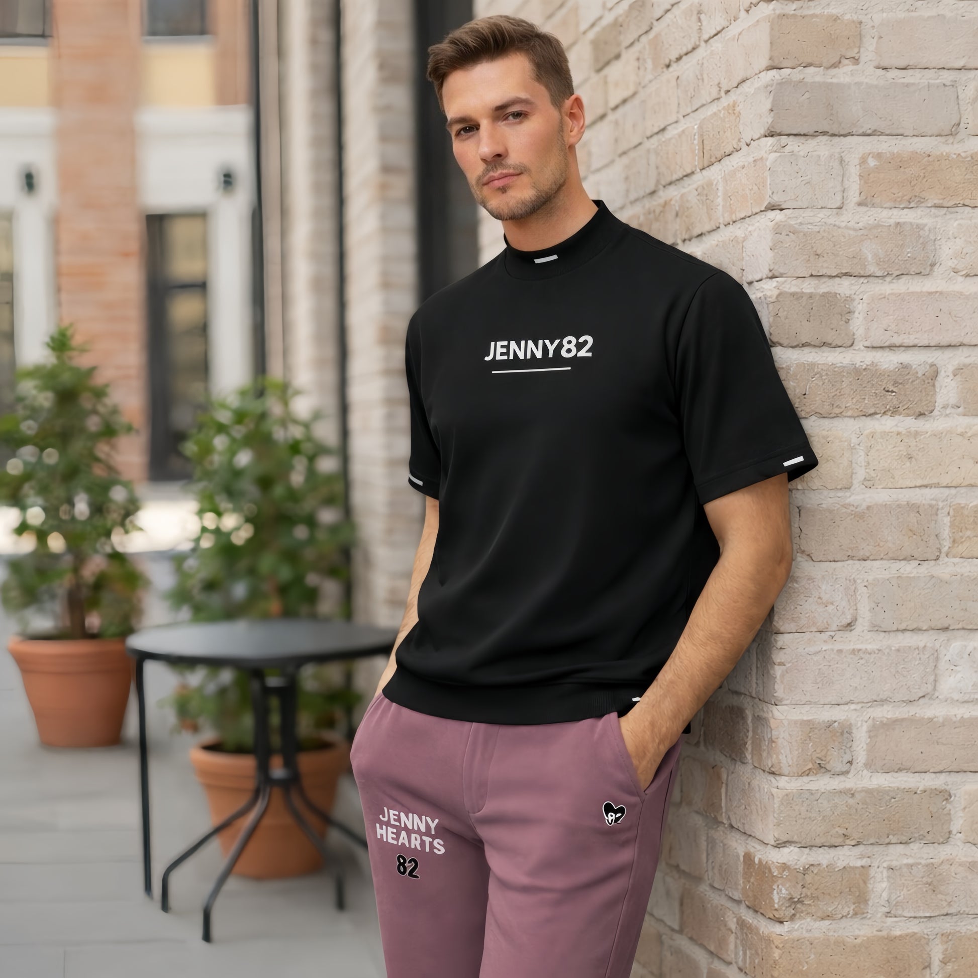 Mens Urban Golf Mock Neck J82