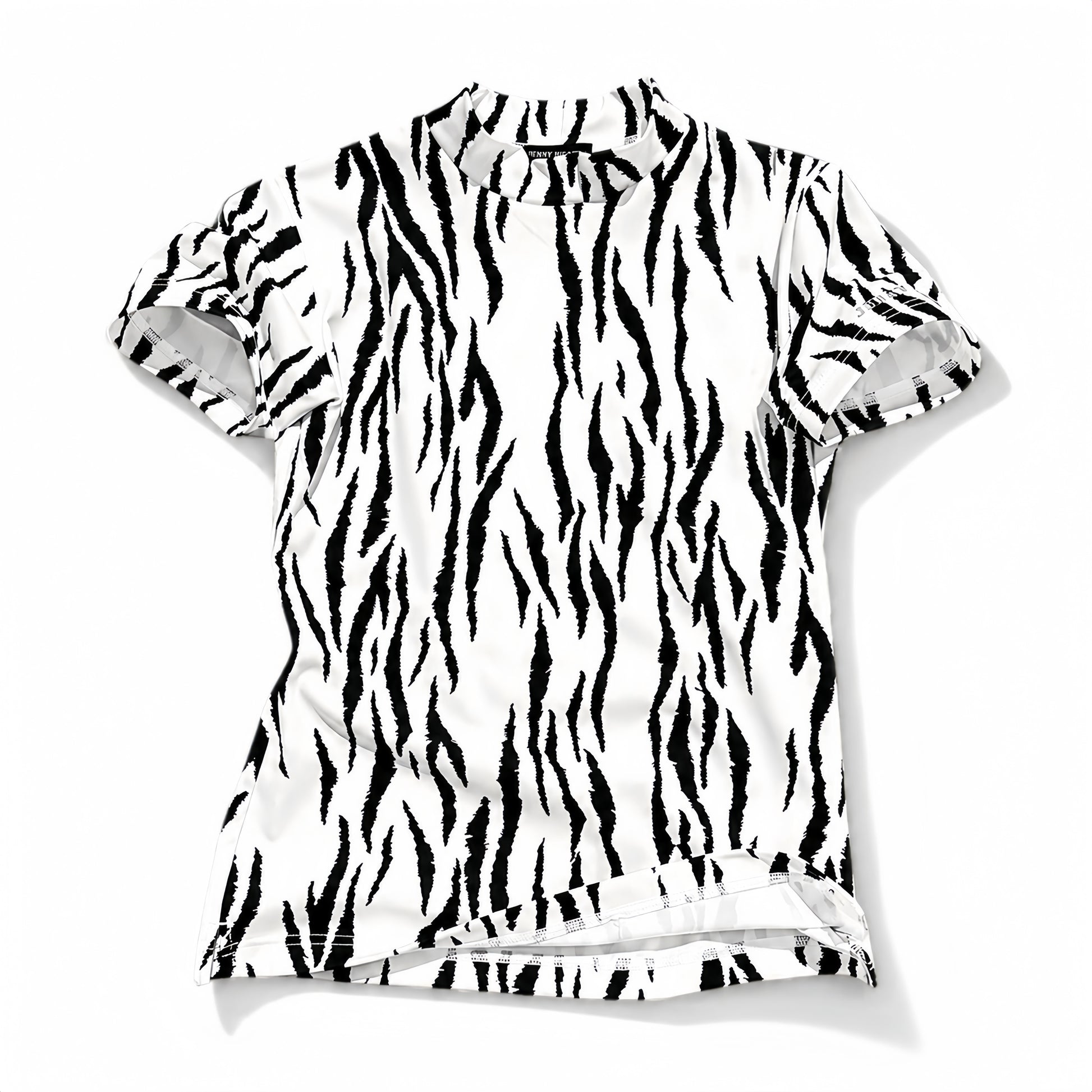Women's Animal Mock Neck Zebra