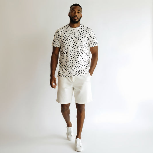 Mens Animal Mock Neck Leopard